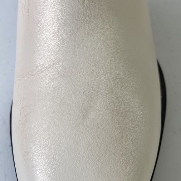 Seychelles Fancy Affair Pointed Toe Western Bootie Mule Off White Stack Heel - Picture 13 of 16